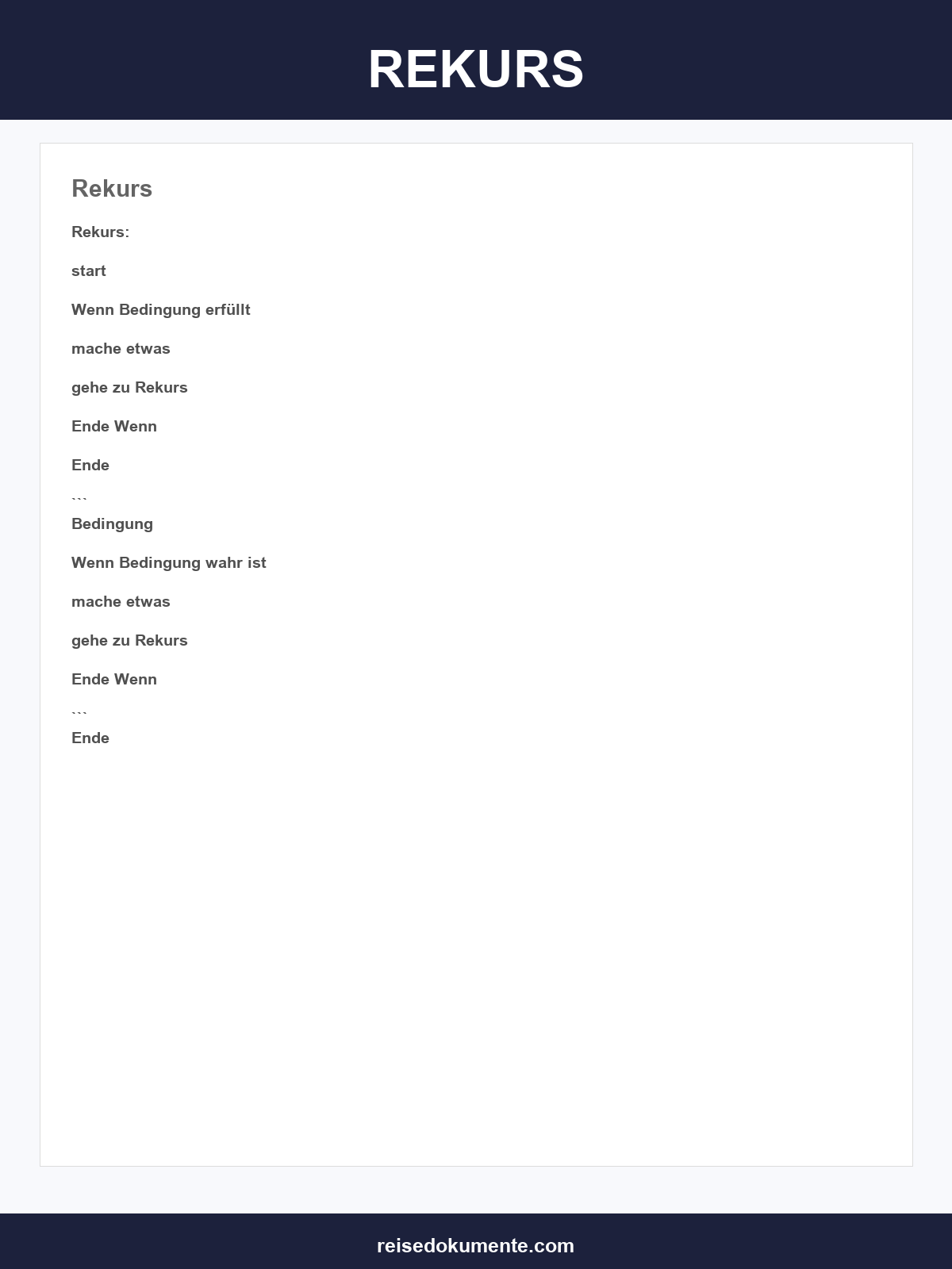Rekurs Vorlage